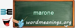 WordMeaning blackboard for marone